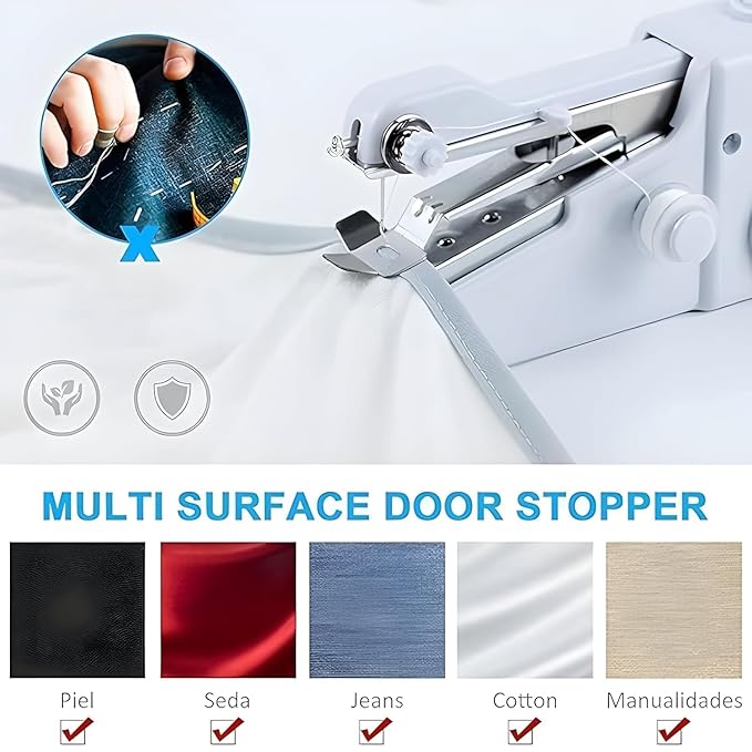 Handheld Cordless Portable White Sewing Machine