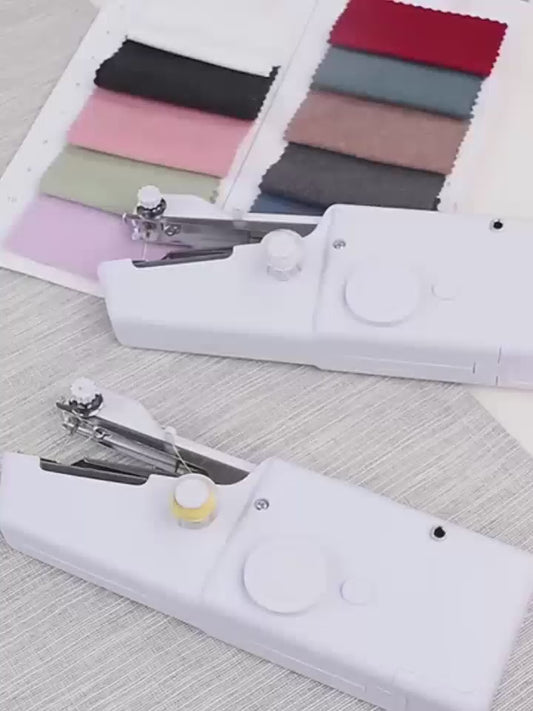 Handheld Cordless Portable White Sewing Machine